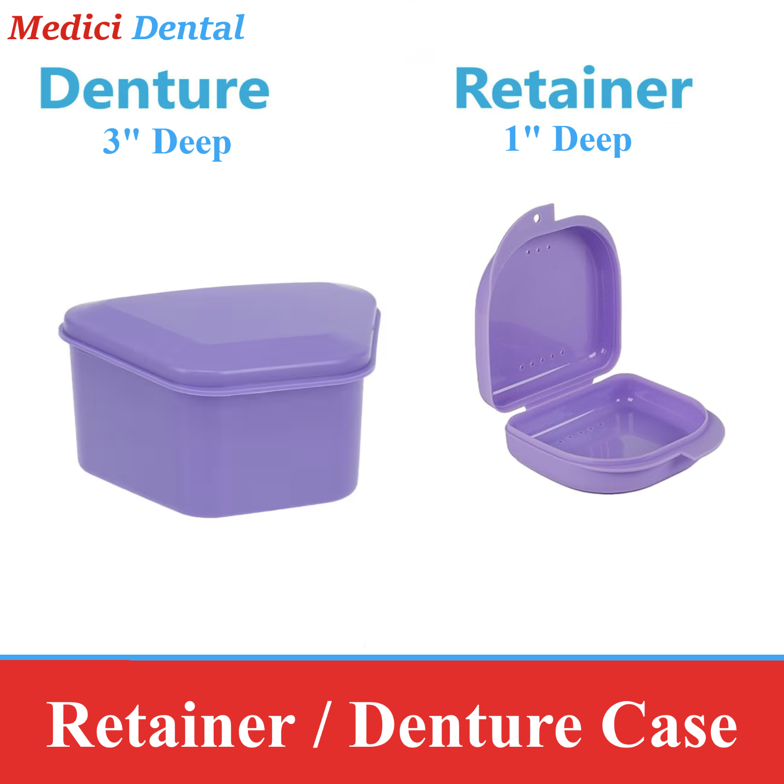 Dental Denture Box case carrier - 3' Deep or Retainer Box - 1' Deep ...
