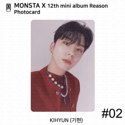 Monsta X 12th Mini Album Reason Official Photocard Each Member