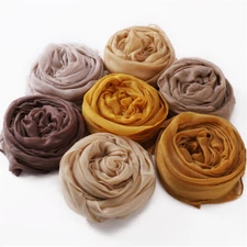 Women Soft Viscose Scarves Solid Color Shawls and Wraps Breathable Headscarves