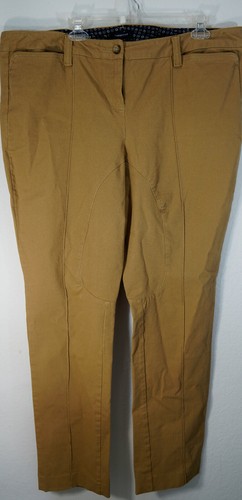 equestrian style pants stretch tan 
