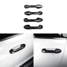 Carbon Fiber ABS Outer Door Handle Cover Trim For Hyundai Palisade Manual Button