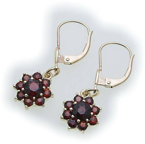 Pendientes de mujer granate en oro amarillo 333 pendientes 6521/3GR - Imagen 2 de 2