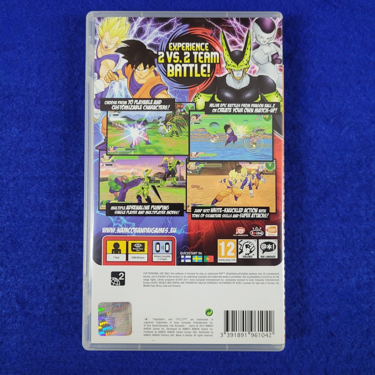psp DRAGON BALL Z Tenkaichi Tag Team *x REGION FREE PAL UK