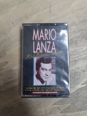 Vintage MARIO LANZA - 20 FAMOUS SONGS - (1990) Cassette Tape new And Sealed