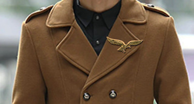 Fliegender Adler Brosche Vintage Look Silber vergoldet Anzug Mantel Brosche Kragen Pin