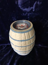 Vintage Paper Mache James Bank Atlantic City NJ~Salt Water Taffey~Barrel  
