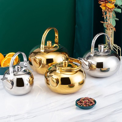 Stainless Steel Teapot Coffee Pots Teaset Filter Infuser Boiling Water Kettle