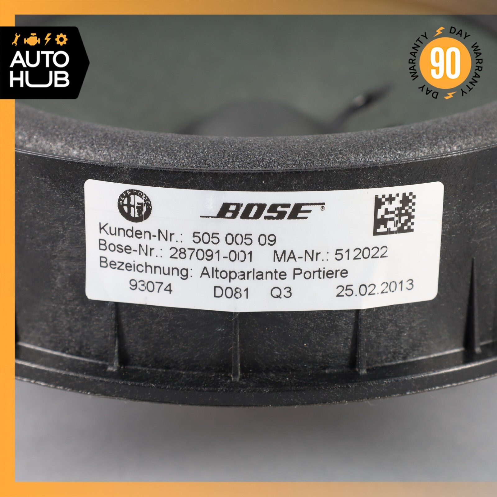 08-19 Maserati GranTurismo M145 Door Sound Speaker 512022 OEM