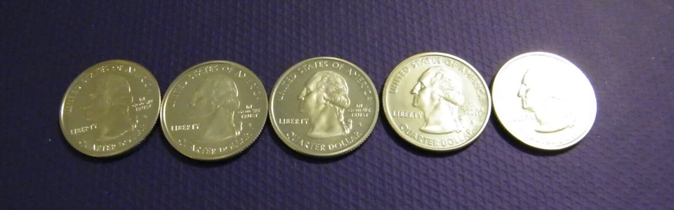 1999-2009 S -State Quarters Clad Proof - Toning 50 Coins & 6 DC Territories set - Image 3 of 4