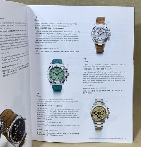 SOTHEBY'S 2009 Hong Kong Auction Catalogue Important Watches Rolex Patek OEM / - 第 5/10 張圖片