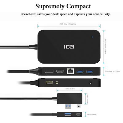 Surface Dock 11-in-1, Surface Docking Station Triple Displays mit HDMI 4K VGA Ethernet für Surface Dock 11-in-1, Surface Docking Station Triple Displays mit HDMI 4K VGA Ethernet für