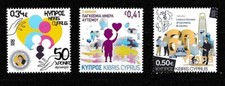 Cyprus 2022 Singles 3 Diff SC# 1372-1374 MNH Mint/Never Hinged