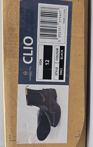 Shires Moretta Clio Paddock Zip-Up Equestrian Riding Boots Black US Size 12 NEW - Picture 12 of 16