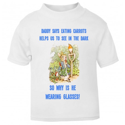 Peter Rabbit lustiges, freches Unisex-T-Shirt - bedruckt mit EIGENER Botschaft - Bild 2 von 9