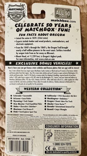 Matchbox across America 50th birthday series Oregon - Picture 2 of 2