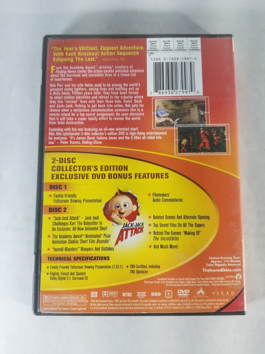 The Incredibles (DVD, 2004) | eBay