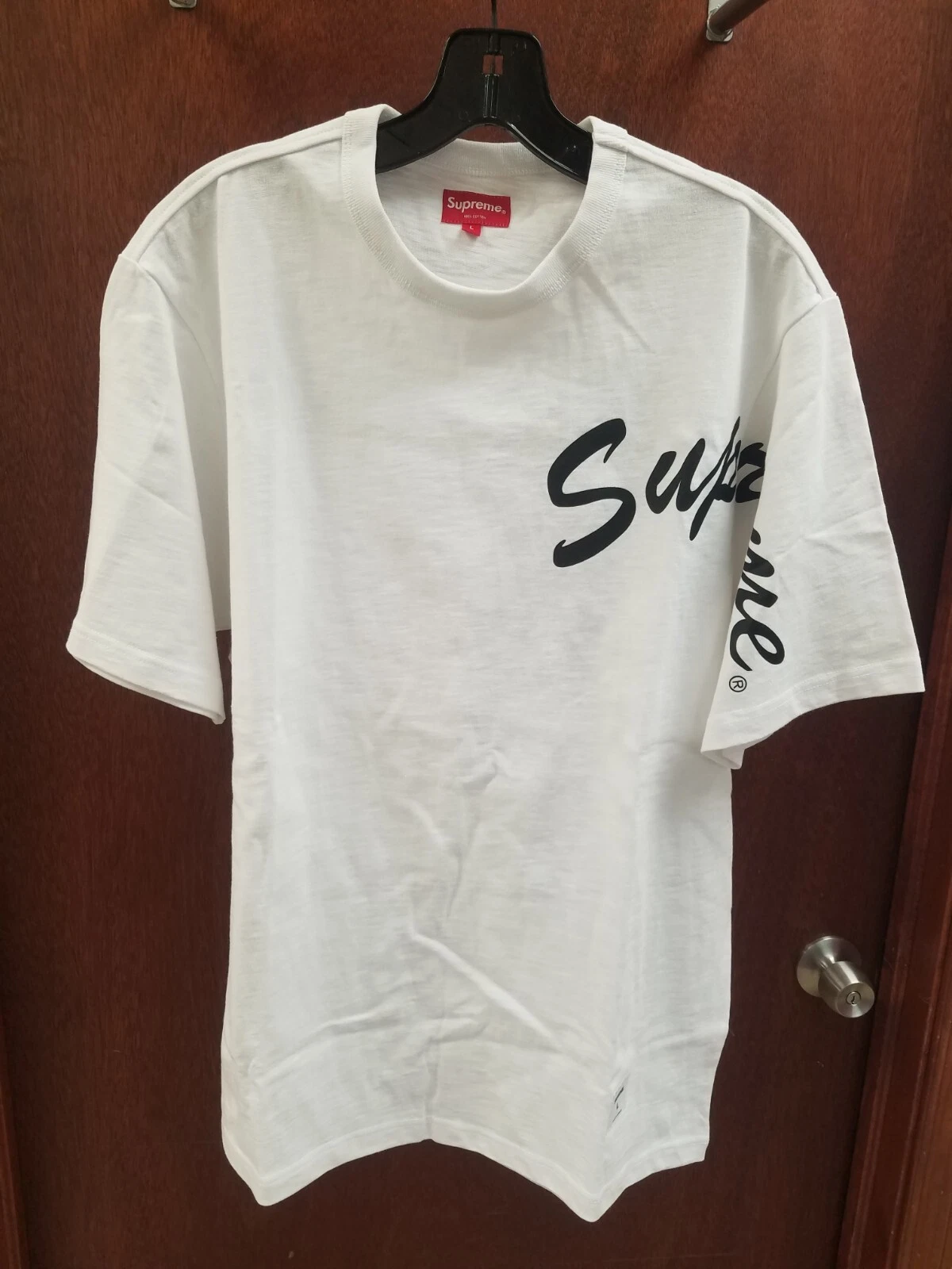 Rare T shirt SUPREME FW20 2020 arc épaule épelé blanc grand neuf sans étiquette 157
