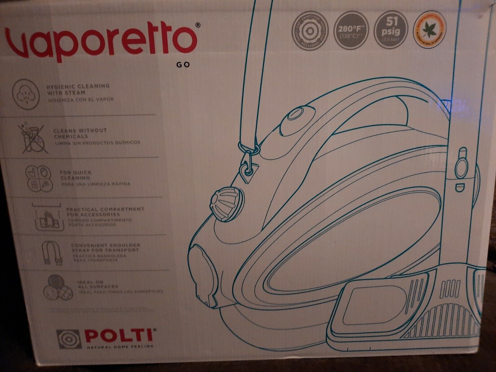 Polti Vaporetto Smart 40 Steamer (51 PSI) tested works