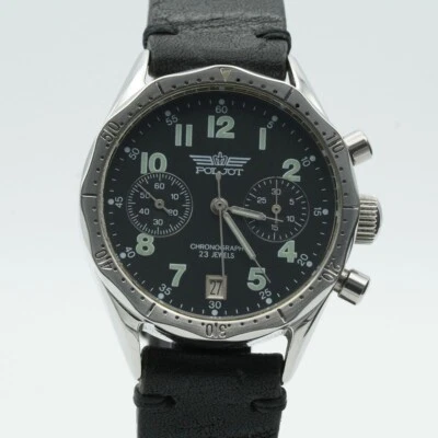RUSSISCHE POLJOT HANDAUFZUG CHRONO HERREN UHR 40MM FLIEGERUHR LUFTWAFFE 3133 2 - Bild 1 von 4