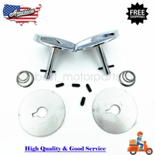 For 69-72 Cutlass /442 Ram Air Hood Pin New Chrome Twists Locks Reproduction 2Pc