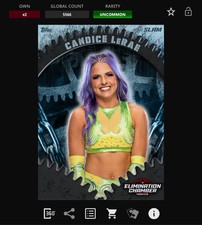 DIGITAL Topps WWE Slam 25 ELIMINATION CHAMBER Black - CANDICE LERAE