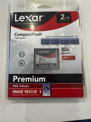Lexar Premium CompactFlash CF Memory Card 2GB 80x High Speed