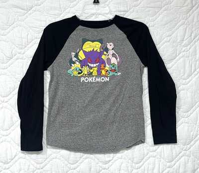 Pokemon Raglan T-Shirt - 2017 Long Sleeves   Pokemon Characters   Size M