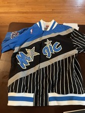 Royal Blue with black and White Orlando Magic NBA Vintage Starter Jacket Size XL
