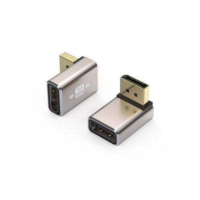 8K DisplayPort Converter Right Angle DP Male to Female Adapter for TV PC Laptop