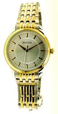 Bulova Women's 98L160 Women's Two Tone Round Analog White Dial Dress Watch