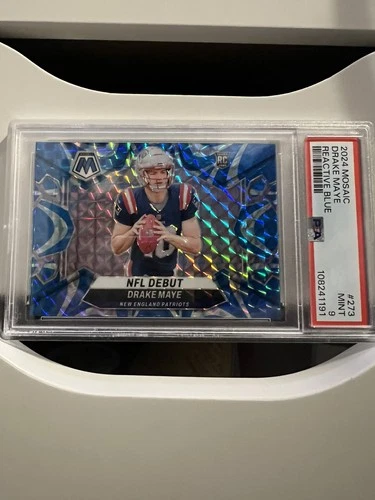 2024 PANINI MOSAIC REACTIVE BLUE #273 DRAKE MAYE ROOKIE RC PSA 9