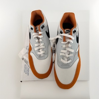 Nike Air Max 1 Monarch White Orange Black Suede Men's Low Top Sneaker FN6952-101