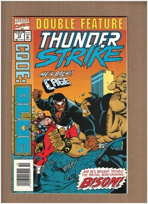 Marvel Double Feature Thunderstrike #13 NEWSSTAND Code:Blue CAGE 1994 VF+ 8.5
