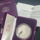 1987‑S Proof American Silver Eagle 1 oz .999 Silver w/ Velvet Box & COA