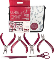 6-Piece Tools Set   6 Inches 152 Mm Jewelry-Making Kit, Includes Chain, Round,