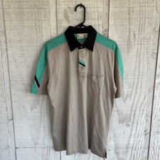 Vintage 70  s London Fog Men  s Striped Golf Polo Size Large