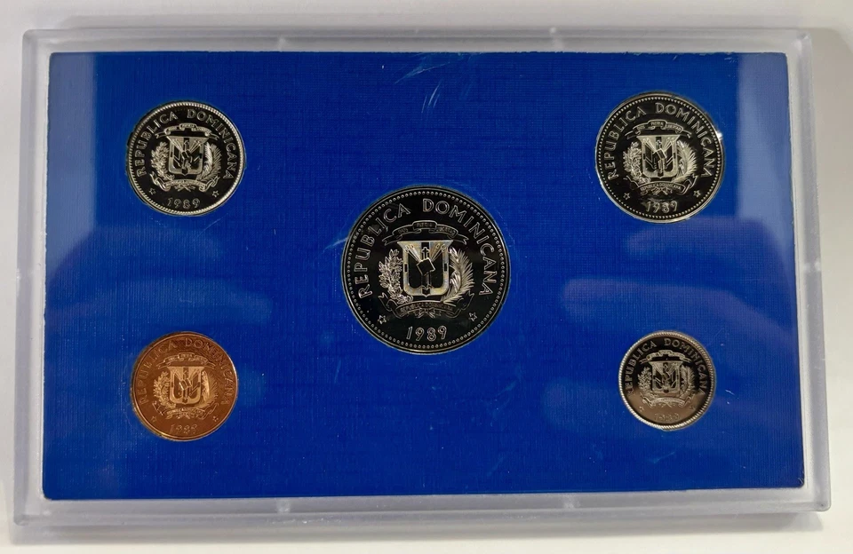 1989 Dominican Rep. BU Coins Set Very Scarce - Image 2 of 4