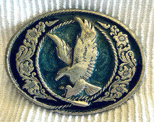Vintage Flying Eagle Belt Buckle American Product Biker Retro Pewter Made In USA