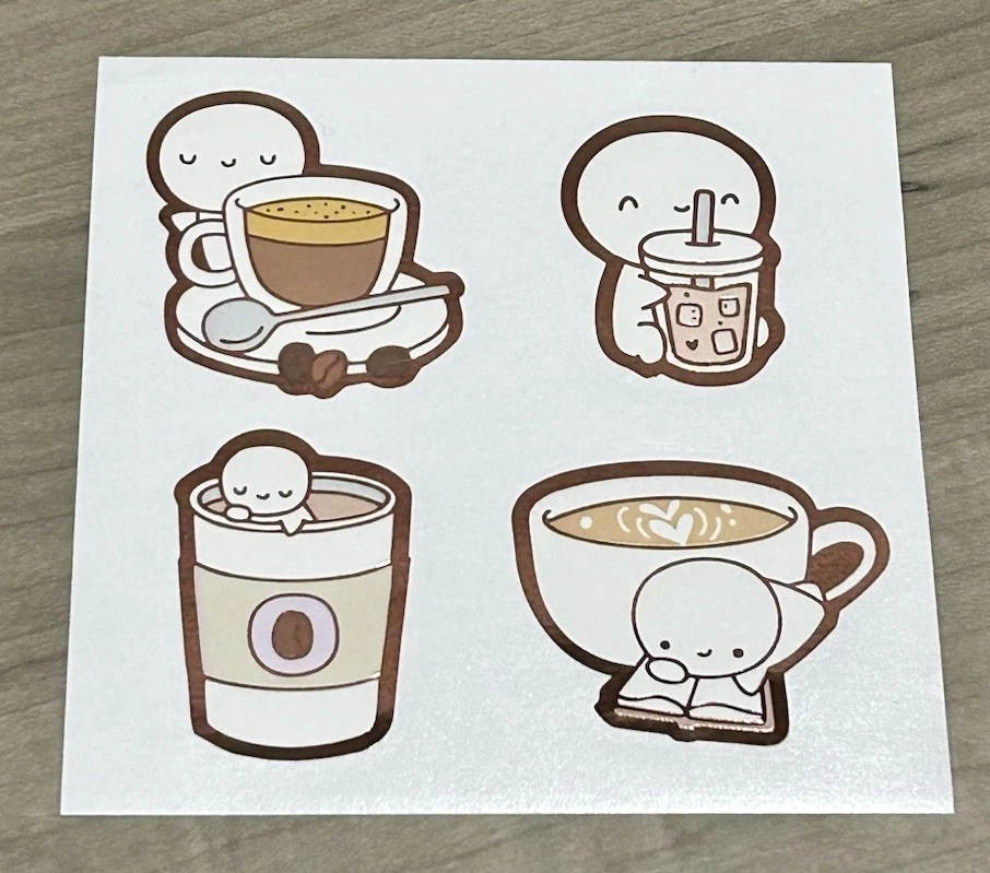 NEW TheCoffeeMonsterzCo. Coffee Emoti Sticker Seals TCMC Stickers