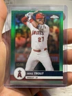 Topps Flagship Collection 2023 Mike Trout Green /99 #1 Angels Baseball Card