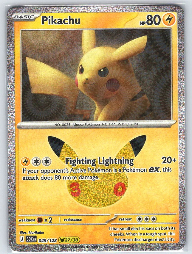 Pikachu #049/128 Pokémon Card
