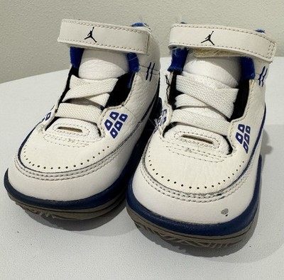 Jordan 2 Retro Infant Toddler Shoes Size 4C White Blue