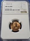 A 1954 S LINCOLN  WHEAT CENT PENNY NGC UNC MS66RD BLAZER!!!!