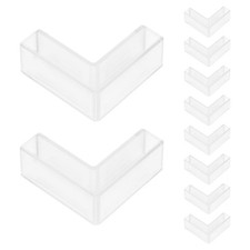 10 Pcs Plastic Glass Clamps Transparent L Shaped Connectors for Aquarium Use