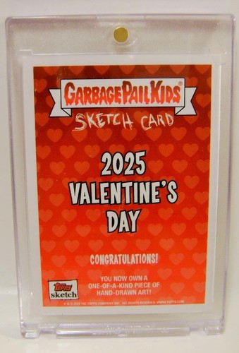 SKETCH CARD 1/1 ONE OF ONE VALENTINES DAY GARBAGE PAIL KIDS TOPPS 2025 - Picture 3 of 3