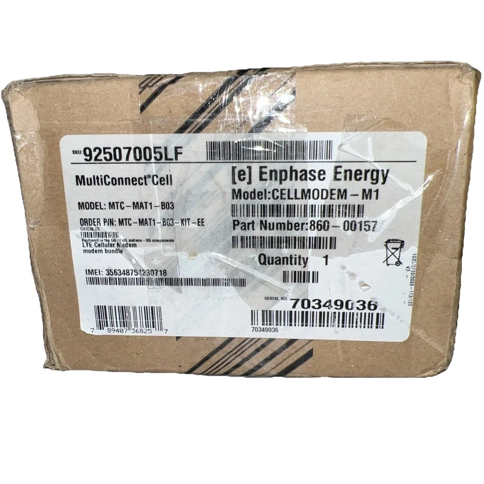 Enphase CELLMODEM-M1 860-00157 LTE Cellular Modem Multitech - Image 2 of 2