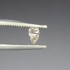 BEST .2ct Untreated Eye Clean Champagne Diamond Natural Earth Mined Faceted Pear