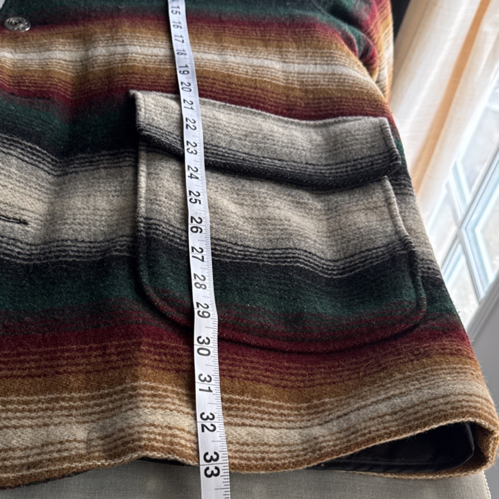 Woolrich Multicolor Striped Button Lined Jacket M… - image 10