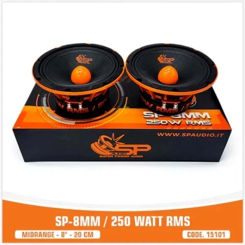 SP AUDIO SP8MM diffusore midrange 20cm 200 mm 8" sensibilità 98,1 db car SPL aut - Immagine 4 di 4