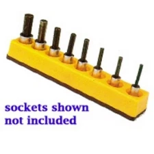 Mechanics Time Saver Yellow 8-Hole Universal Socket Organizer (383)